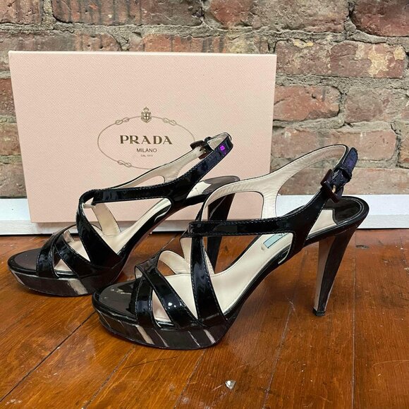 Prada Sling Back Sandals - Size 40 - Picture 1 of 6